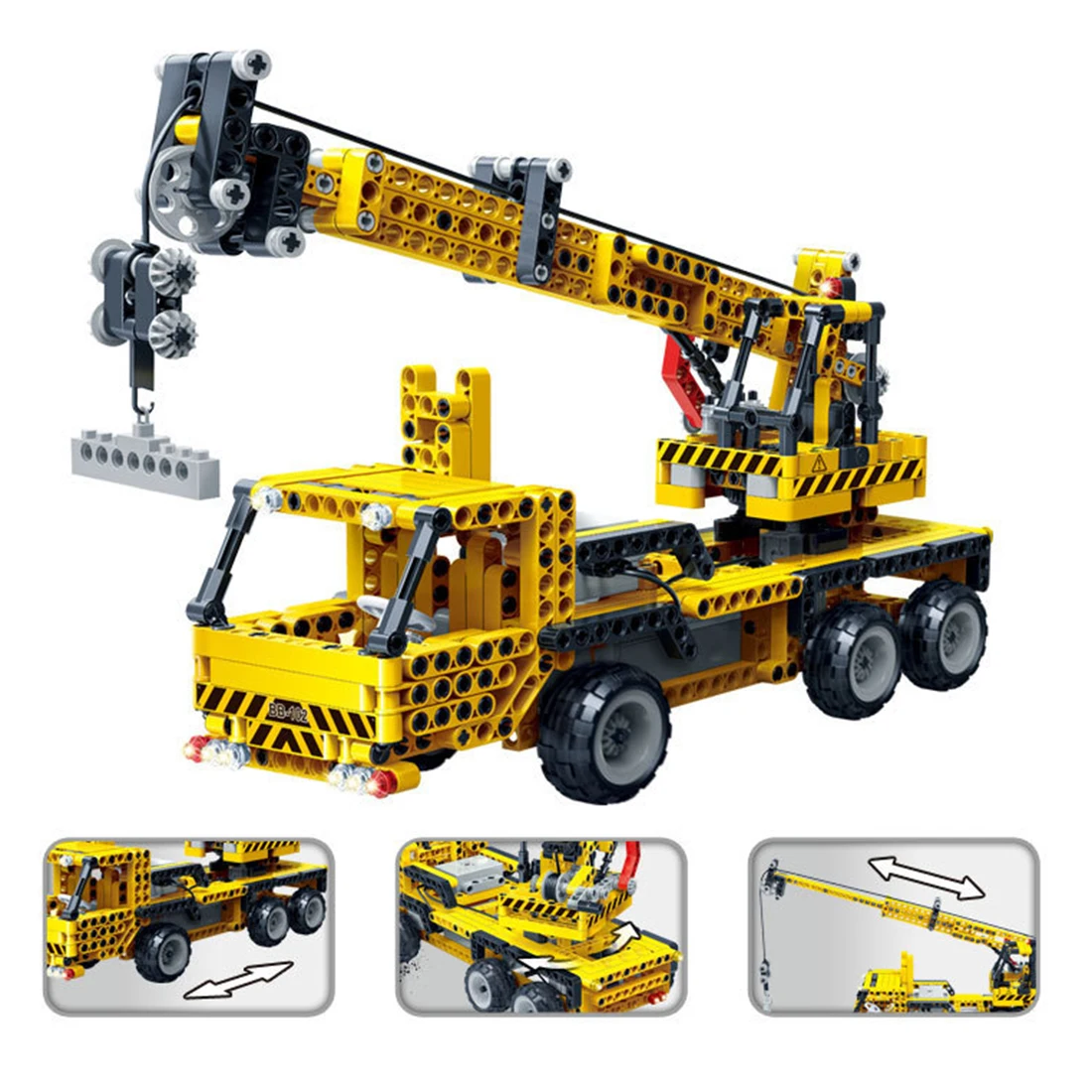 

712Pcs Infrared Remote Control Crane Building Block Construction Model Toy Set