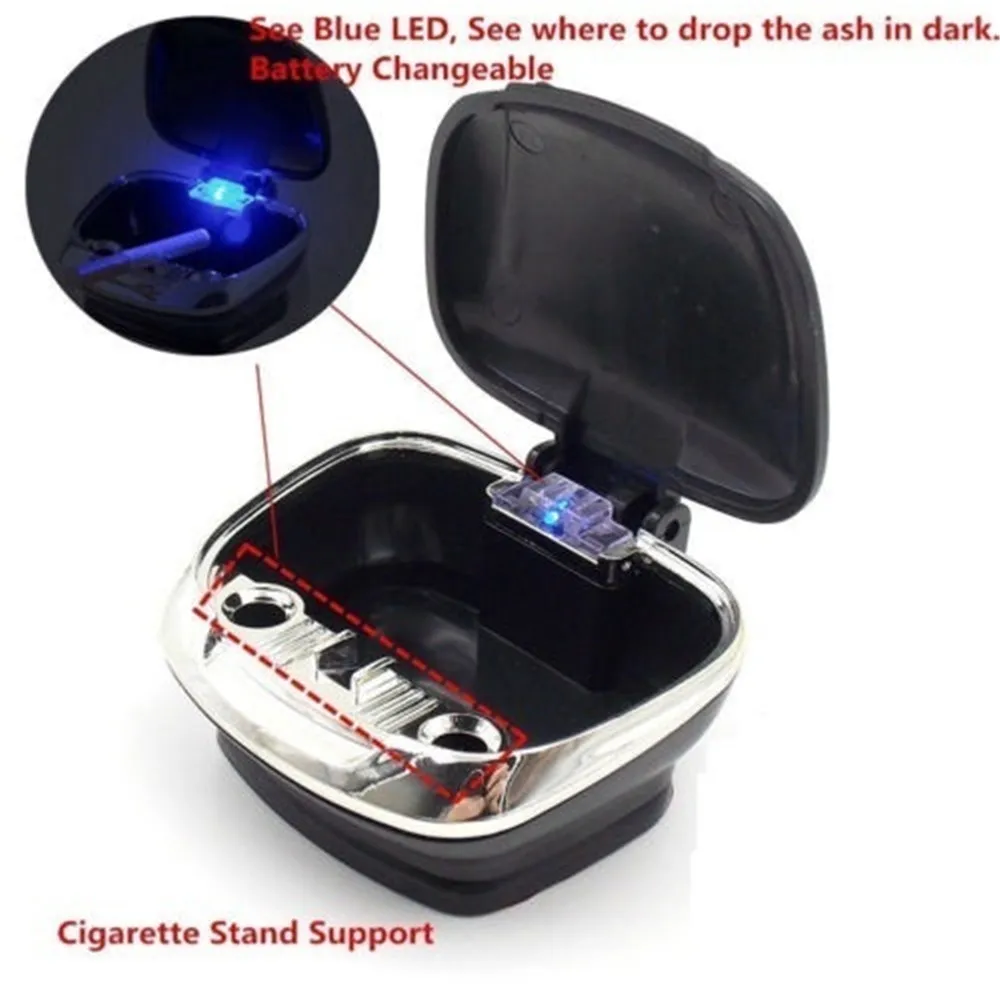 Автомобильная сигарета светодиодный светильник er пепельница Бездымная USB