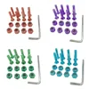8pcs Skateboard Screw With Nut Wrench 1 Inch Color Plating 25mm Bridge Screws Skateboarding Accessories Parts Hardware