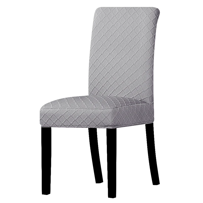 Lelen клетчатые чехлы на кресла стрейч универсальный размер чистый цвет офисные чехлы на стулья для банкета отеля дома отеля столовой свадьбы - Цвет: Lightgrey