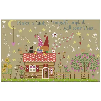 

Make a wish cartoon patterns Counted Cross Stitch 11CT 14CT DIY Chinese Cross Stitch Kits Embroidery Needlework Sets home decor