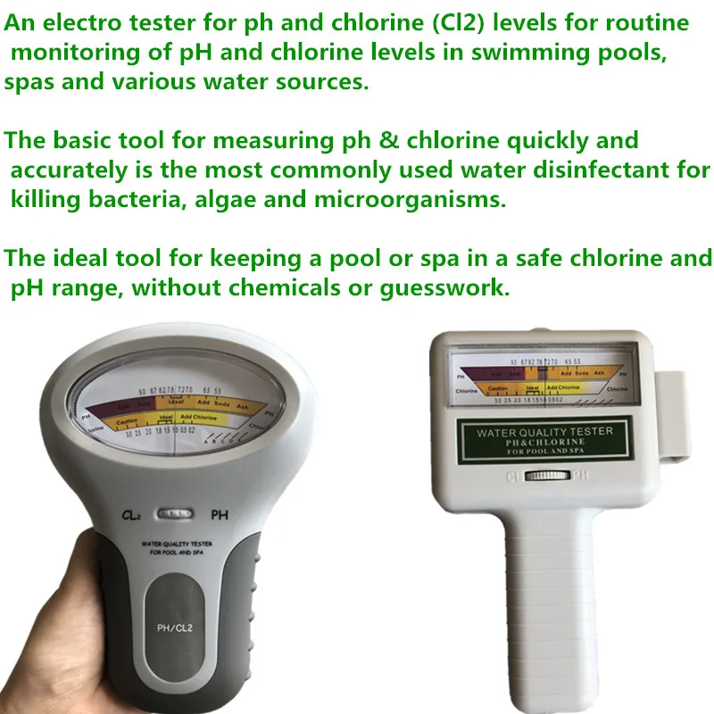 PC-101 рН-тестер измеритель хлора PH& хлора 2 в 1 тестеры тестер качества воды CL2 измерительный прибор для аквариума в бассейне Скидка 40