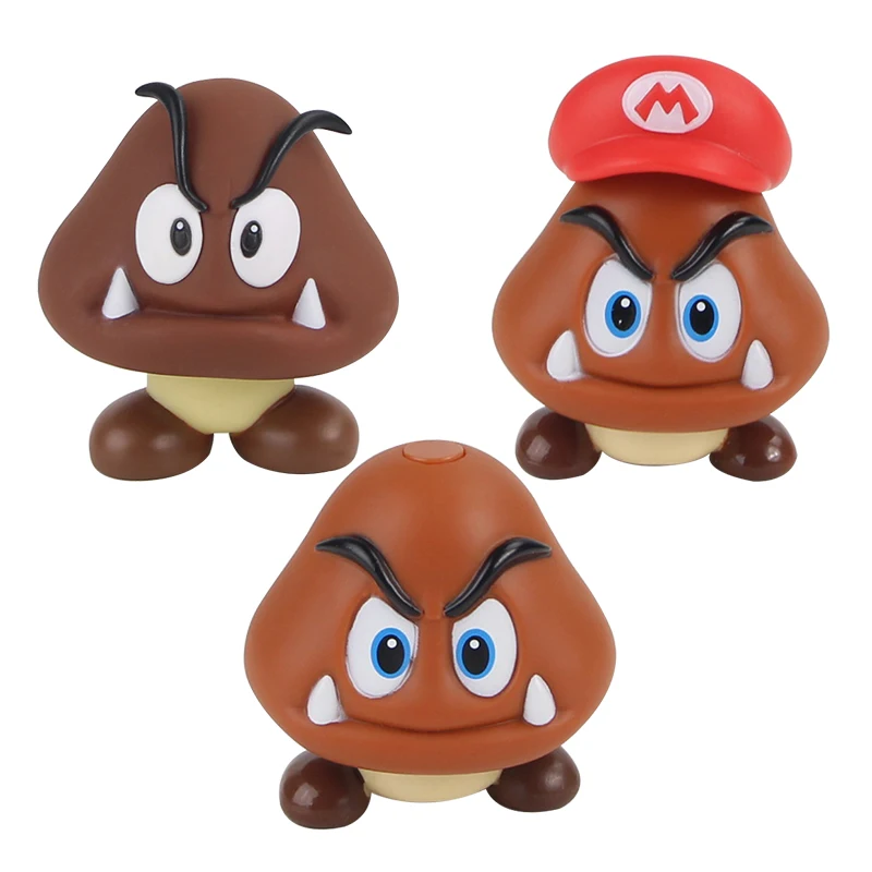 3 стиля Goomba ПВХ фигурка Коллекционная модель игрушки милый грибок куклы подарок