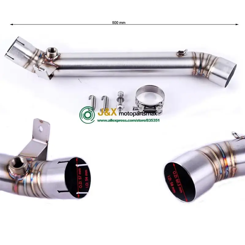 Полная система выхлопных газов мотоцикла глушитель спуск средняя труба