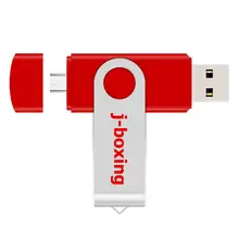 J-boxing красный OTG 16 Гб USB флеш-карта памяти двойной порт Флешка 16 Гб Micro USB флеш-накопители для samsung huawei Xiaomi LG планшет