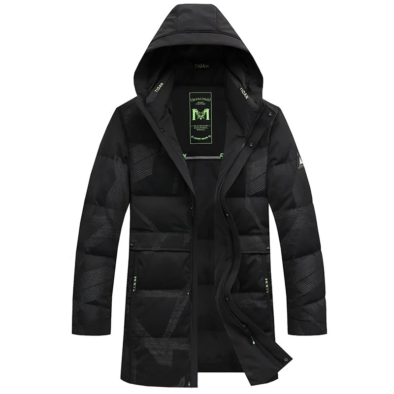 

Winter Big Size Down Jacket Male Medium Length Money Plus Fat plus Thicken Keep Warm Middle Age Spuer Fat Man Duck Down