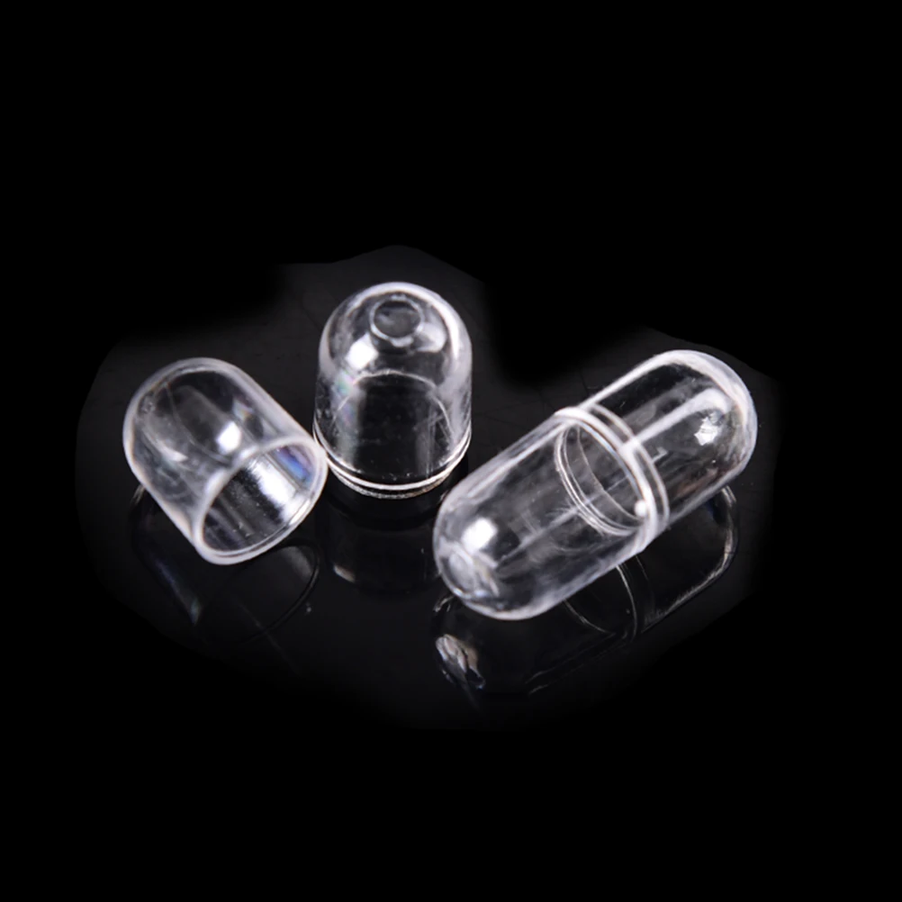 20Pcs/pack Mini Transparent Medicine Capsule Shell 10mm Hollow Plastic Capsules Plastic Pill Wholesale