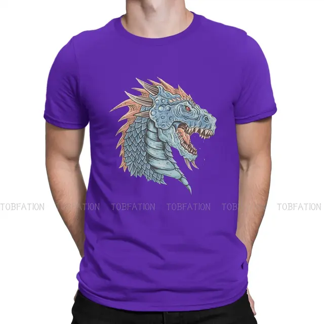 Dragon Head Round Collar TShirt Fabric 