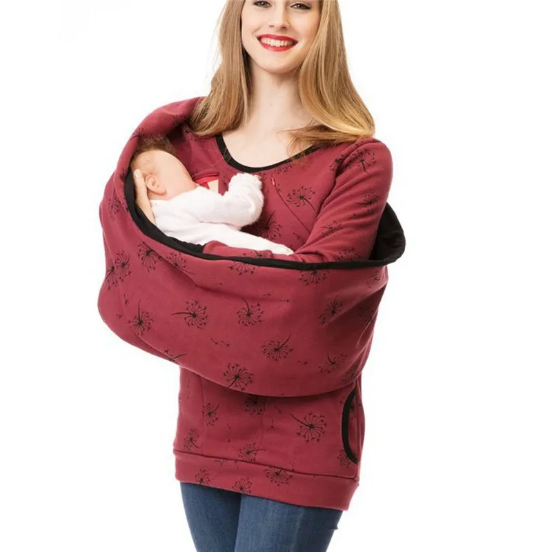 Breastfeeding T-shirt Autumn Winter Breast Feeding Tops Tees Maternity Nursing Clothes Pregnant Women Premama Wear Clothing - Цвет: 530778