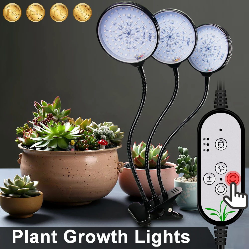 Online LED USB Luz de crecimiento 5V LED LUZ DE CRECIMIENTO espectro completo para plantas lámpara acuario para interior LED semillas de flores vegetales tienda de cultivo