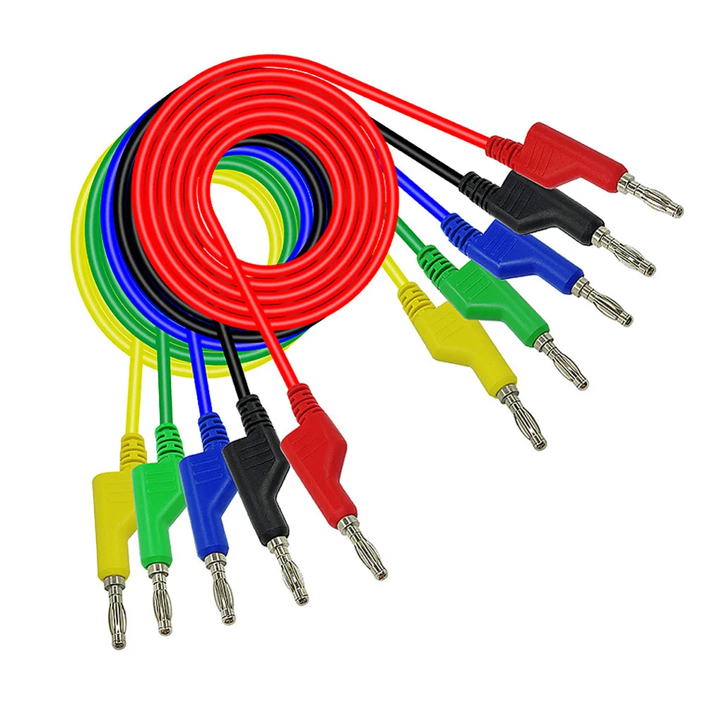 

Crocodile Cylinder to Banana AV Plug Test Cable Connector Dual Tester Crocodile Probe Clip for Multimeter Measure Tool