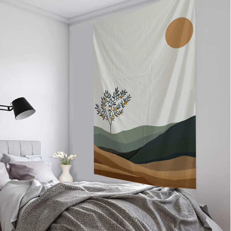 Tapestry Decor Scenery Art Bohemian Wall Hanging Bohemian Printed Microfiber Fabric Home Decoration Bedspreadx Wall Tapestry