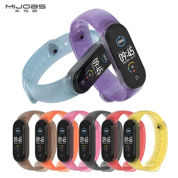 

Bracelet for Mi Band 5 Strap Replaceable Transparent Silicone Mi Band5 Sport Wristbands smart watch for Xiaomi Mi band 5
