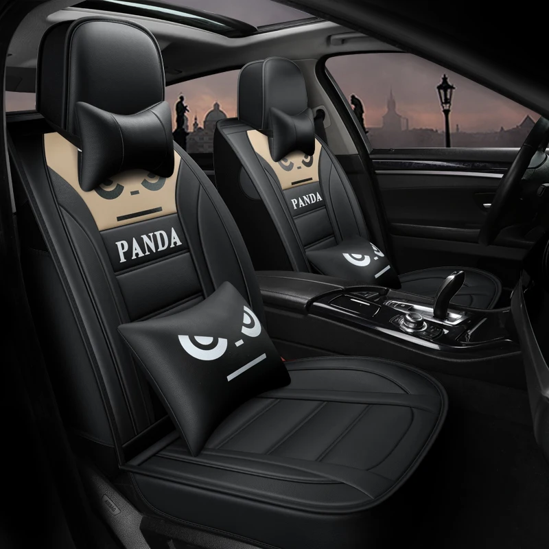 Full Coverage Eco-leather auto seats covers PU Leather Car Seat Covers for Hyundai avante solaris veloster i30 grandeur | Автомобили и