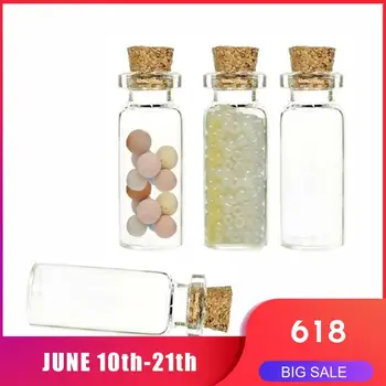 

20*50MM 10 ML Mini Glass Bottles SAE Fortion 4Pcs Empty Stoppers Decoration For DIY Craft Accessories Jars Sample Cork With A1Q4