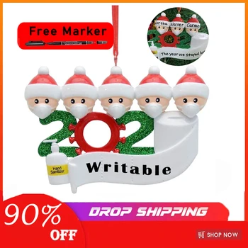 

2020 new Quarantine Christmas Birthdays Party Decoration Gift Product Personalized Hanging Ornament, Pandemic -Social Distancing