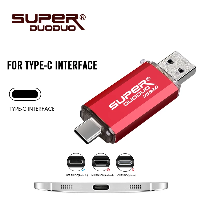 Флеш-накопитель OTG USB 3,0, флеш-накопитель, 128 ГБ, Тип C, Micro Usb накопитель, 16 ГБ, 32 ГБ, 64 ГБ, флешка для устройства type-C