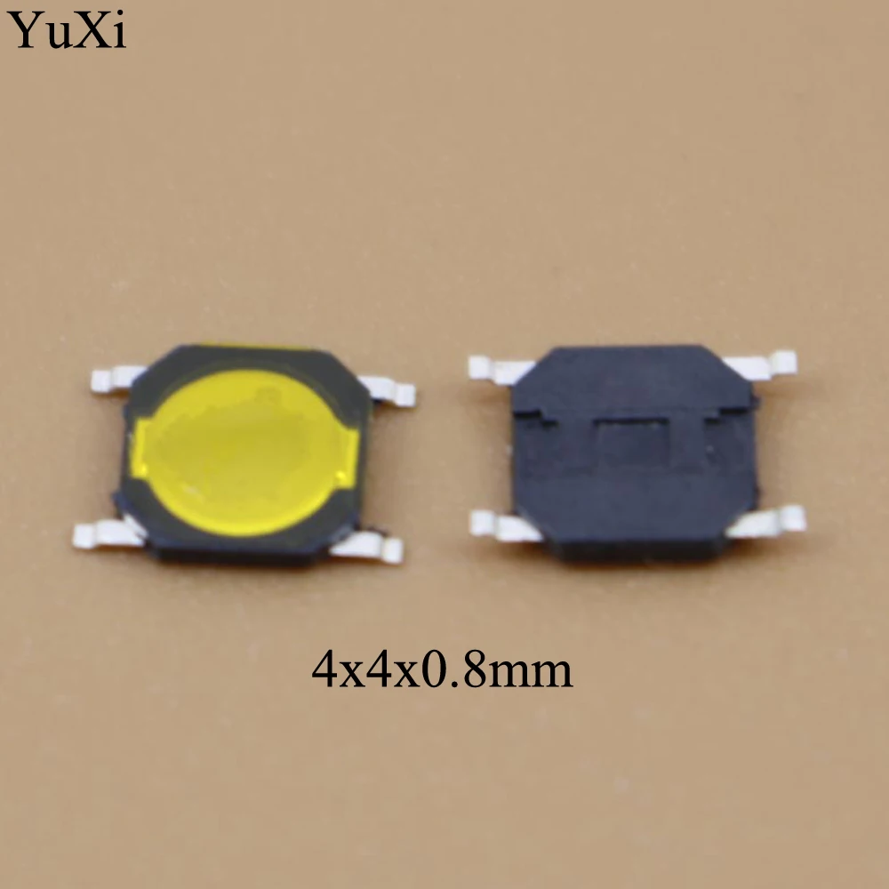 Yuxi 4*4*0.8mm 4x4x 0.8MM 4x4x0.8mm Tapintható Zsendül gomb Vasúti váltó Versmérték 4 hajcsat Vasúti váltó mikro Vasúti váltó SMD