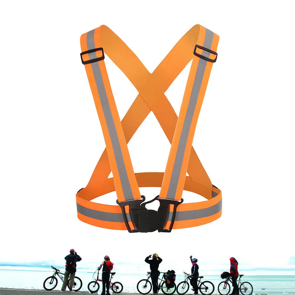 Мотоциклетная велосипедная Светоотражающая жилетка Регулируемая высокая яркая Беговая куртка для езды на велосипеде