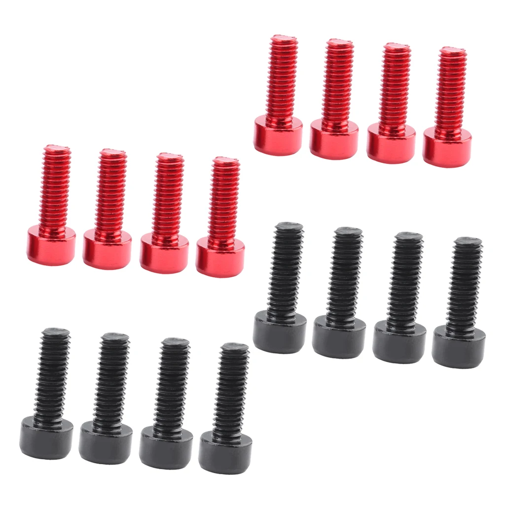 16pcs Water Bottle Cage Bolts, Aluminum Alloy Water Bottle Cage Screws for MTB, Mountain Bike, Road Bicycle