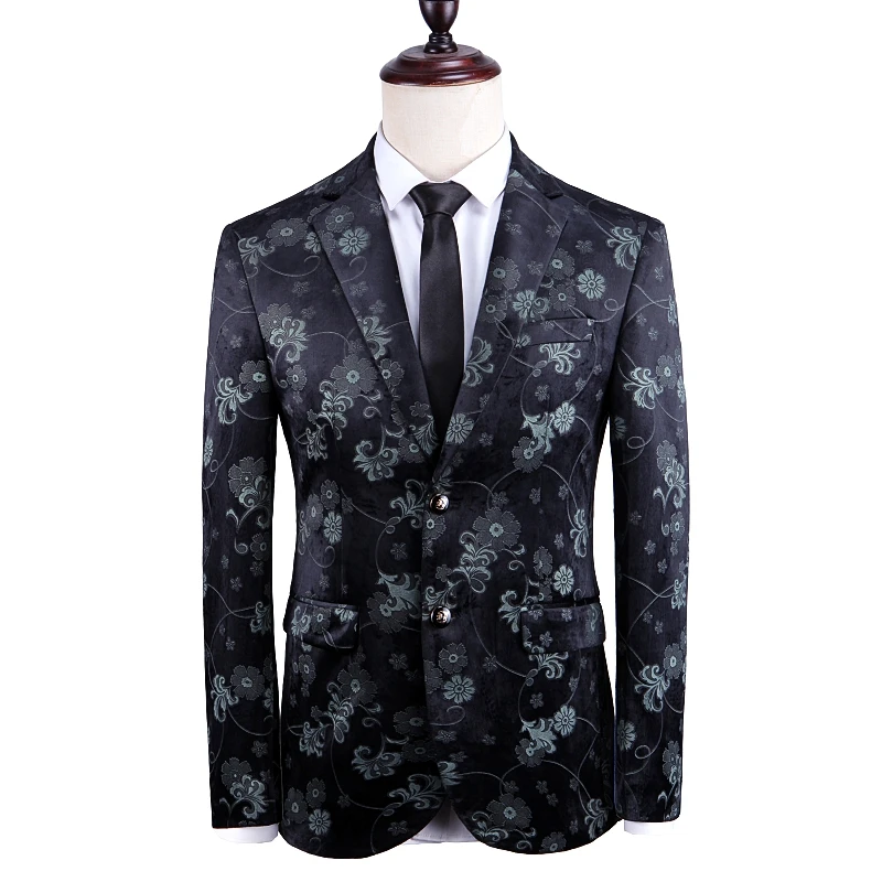 

Men's Fashion Urban Large Size Top Handsome And Slim British Style Retro Single Row Two Button Men's Suit Dress