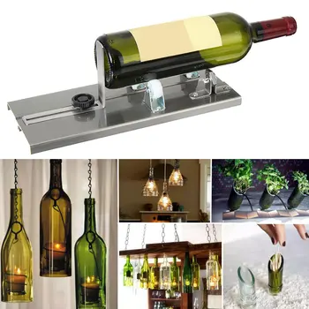 

DIY Glass Bottle Cutter Machine Beer Wine Jar Recycle Craft Cutting Tool Kit Aluminum Alloy Glass Sculptures Construction Tools
