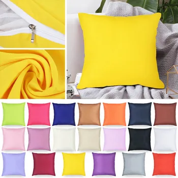 

1pc 40x40cm Candy Color Pillowcase Decorative Cushion Cover Throw For Home Sofa Cusion Cover Solid Color Car Seat Cushion Covers