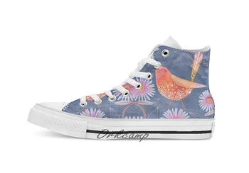 

Spring scents Custom Casual High Top lace-up Canvas shoes sneakers Drop shipping