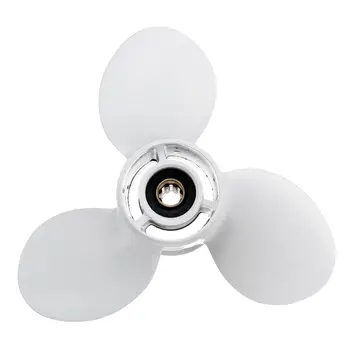 

Hot Boat Outboard Propeller 683-45941-00-EL 9 1/4 x 12 For Yamaha 9.9-15HP Aluminum 8 Spline Tooths Diameter 235mm White 3 Blade
