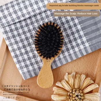 

Japanese Mini Air Cushion Comb Portable Bristle Hair Brush Massage Brush Anti-static Magic Brushes Head Combs G0601