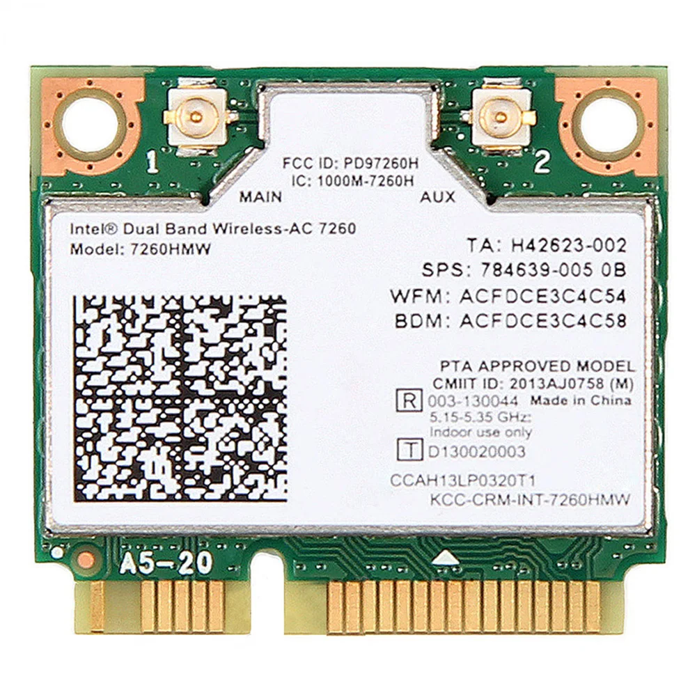 7260AC мини 876 Мбит/с Wlan адаптер Bluetooth 4,0 Беспроводные аксессуары Высокая емкость офис интерфейс сетевой карты двухдиапазонный ноутбук