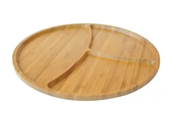 

Tortilla 3 Part Snack Plate | Environmentally Friendly Bamboo | Home--Plate | Made in Turkey