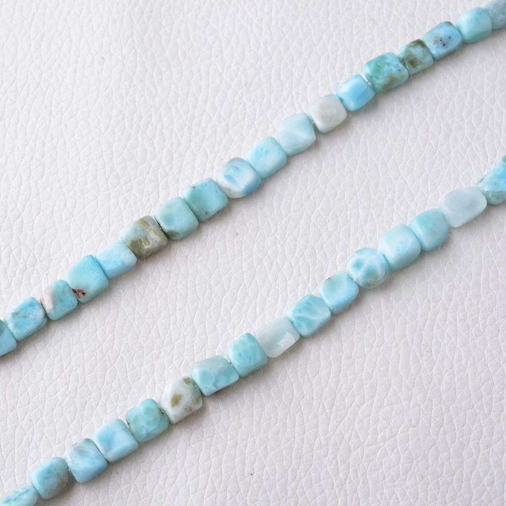 5-6mm Natural Larimar Nugget Stone Beads 15