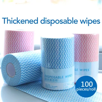 

2 Rolls/4 Rolls Disposable Wipes Non-woven Fabric Kitchen Cleaning Cloth Multi-functional Dish Towel Bathroom Washing Cloth