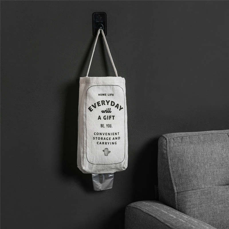 Garbage Bag Storage Bag Double-portable Kitchen Wall-mounted Debris Storage Box Simple Mini Portable Lazy Local storage 