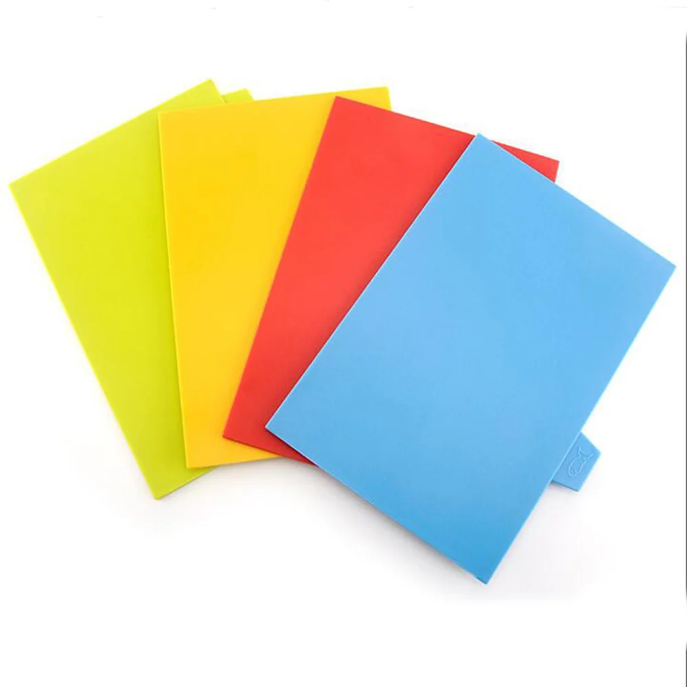 

4pcs Kitchen Chopping Blocks Tool Flexible Colorful Cutting Board Kitchen PP Cutting Boards Classification Chopping Board