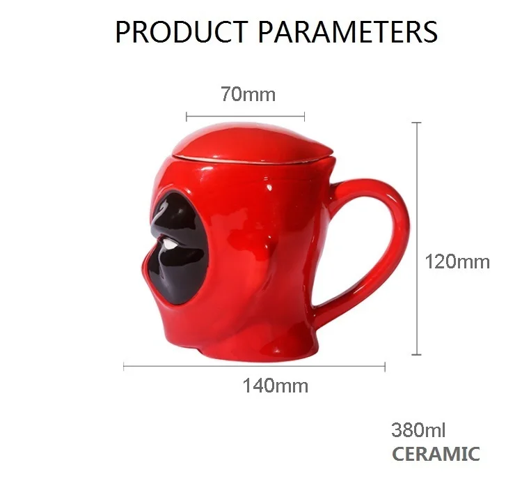 Новая креативная кружка Звездные войны Дэдпул Черная пантера Человек-паук 3D кофейная чашка с крышкой ложкой высокотемпературное производство керамики
