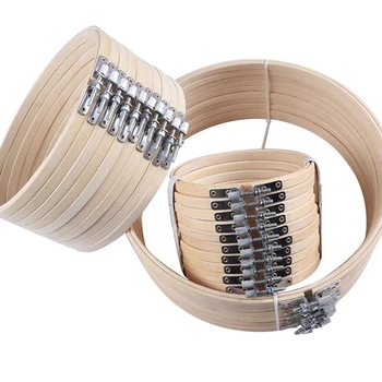 

5Size 8-18CM Bamboo Frame Embroidery Hoop Ring DIY Needlecraft Cross Stitch Machine Round Loop Hand Household Sewing Tools