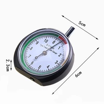 

Black Gauge Stainless Depth Steel Tyre Pressure Indicator Safety Lightweight Sturdy Durable Practical