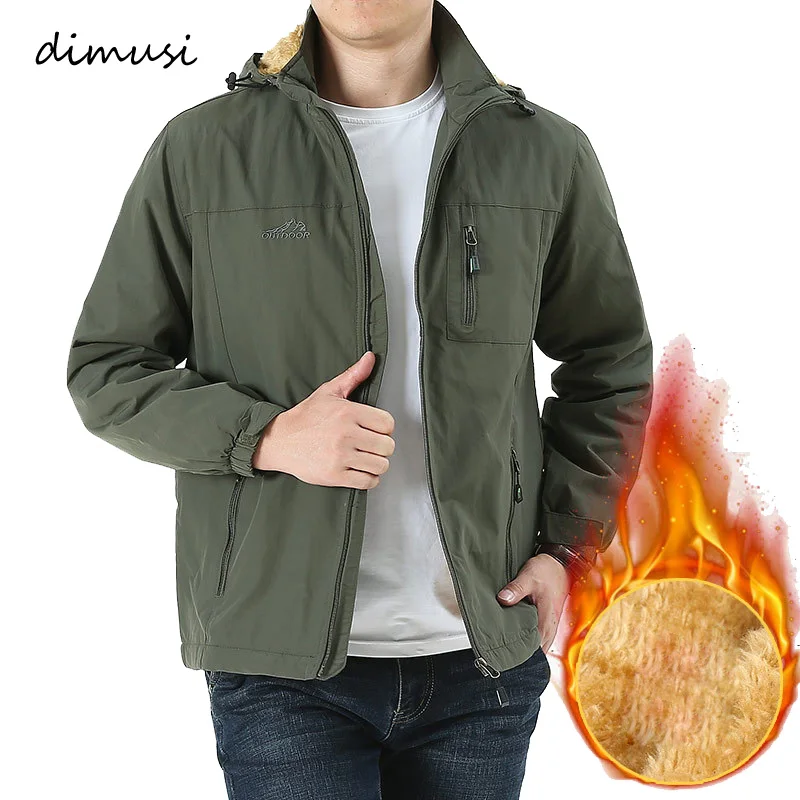 Kaufen DIMUSI Winter Herren Jacke Männlichen Dicken Fleece Warme Armee Taktische Windjacke Jacke Herren Outwear Atmungs Mit Kapuze Mäntel Kleidung