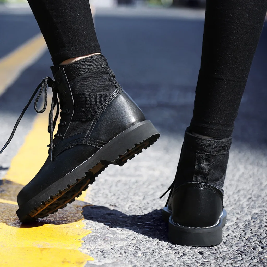 England style Outdoor Retro Mens Women Ankle Boots Young Casual Boots Wearable Fashion men safety shoes Boots zapatos de hombre