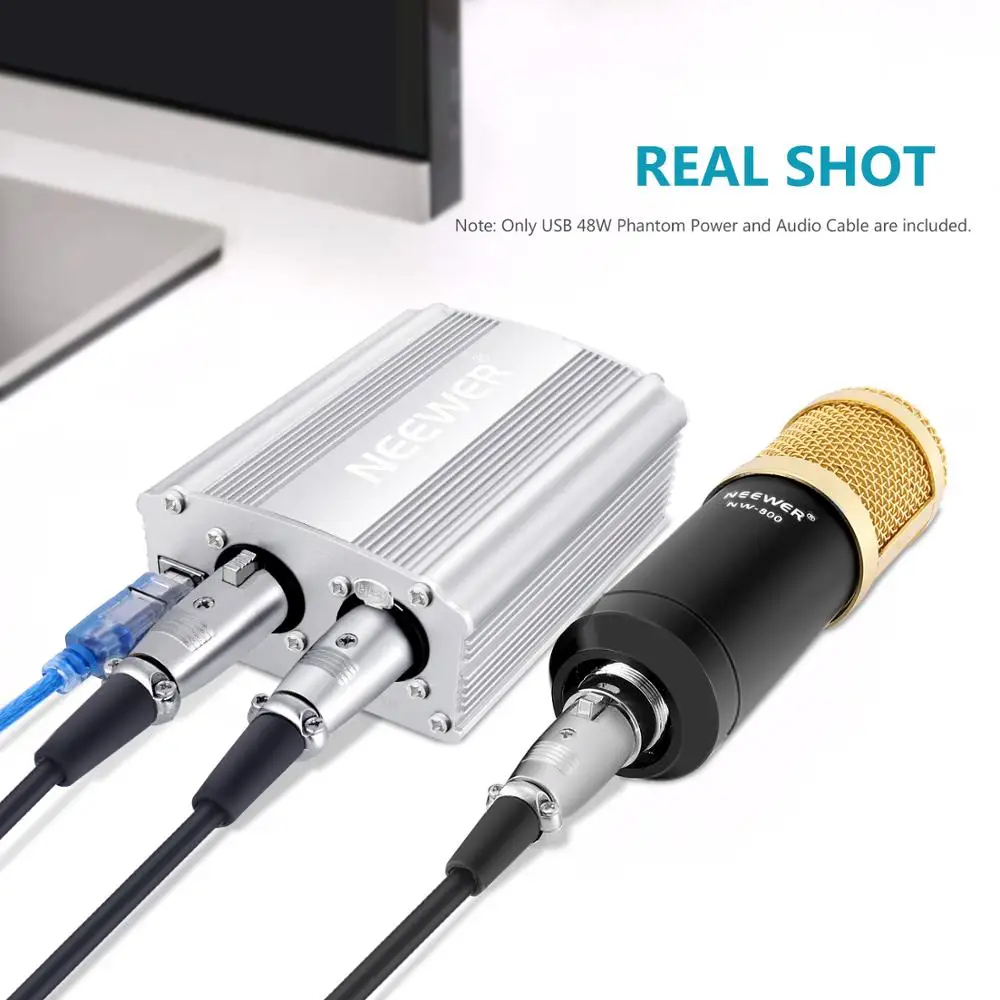 Neewer 1 Channel 48v Usb Phantom Power Supply 5 Feet Usb Cable Xlr To Xlr 3pin Microphone Cable For Any Condenser Microphone Microphones Aliexpress