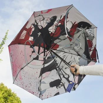 

Anime Bungo Stray Dogs Nakahara Chuuya Dual-use Umbrella Portable Folding Sun Rain Umbrella Men Women Student Umbrella Gifts