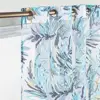 Topfinel Blue Tropical Leaves Print Sheer Curtains for Living Room Window Curtain Bedroom Kitchen Tulle Curtains Room Divider ► Photo 3/6