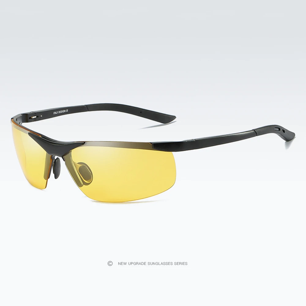 DropShipping Aluminum Night Vision Polarized Sunglasses Men Brand Goggles UV400 Glasses Male Cycling Glasses Eyewear