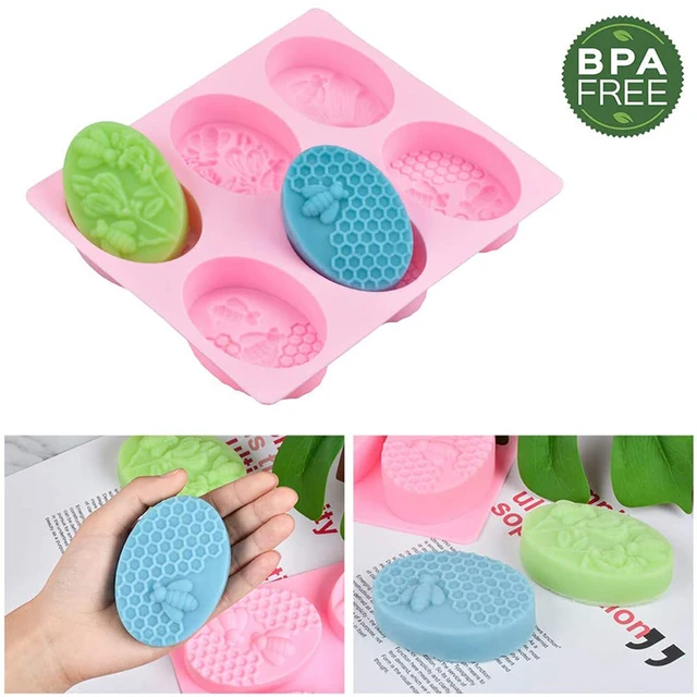 Honeycomb Shape Silicone Ice Cube Molds Icing Silicone Mold Honey Soap Molds  Silicone Molds Soap Mold Baking Pan 19 Cavities Multipurpose Soap Molds F