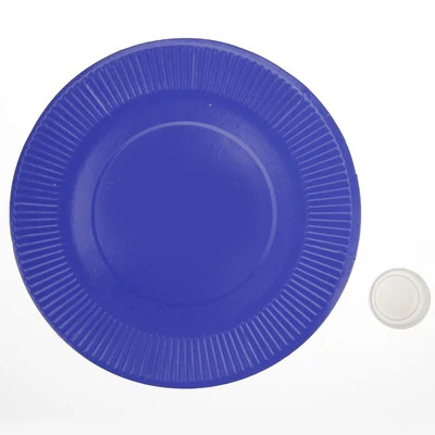 Deep blue 10 pcs Цветной бумажный поднос для детского сада можно нарезать и наклеить родитель-ребенок творческие художественные материалы для ручных поделок 18,5 см(диаметр - Цвет: Deep blue 10 pcs