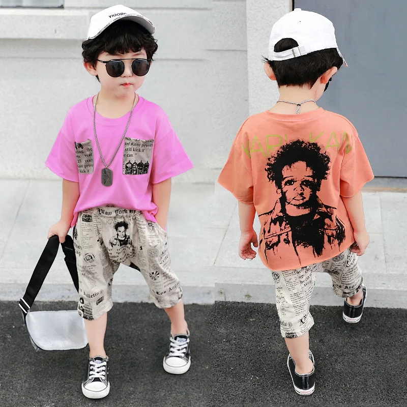 Toddler Boys Clothing Suit Summer Kids Clothes Set T shirt+Pants Children Outfits Tracksuit For Child | Детская одежда и обувь