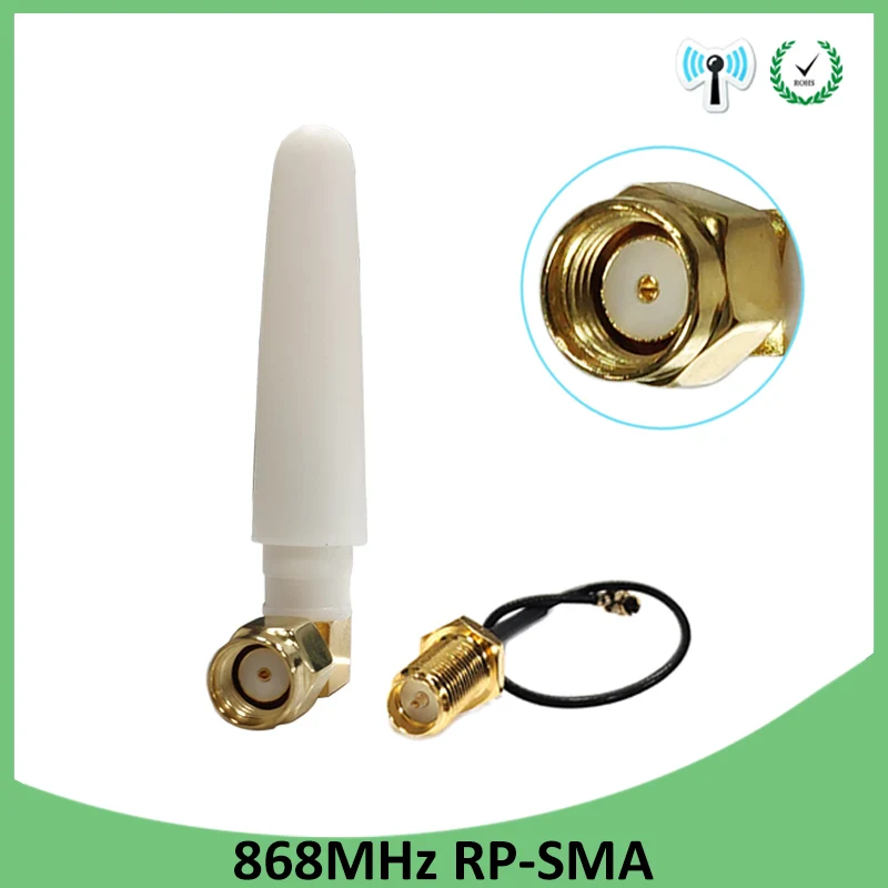 

868MHz 915MHz Antenna 3dbi RP-SMA Connector GSM 915 MHz 868 MHz antena antenne +21cm SMA Male /u.FL Pigtail Cable