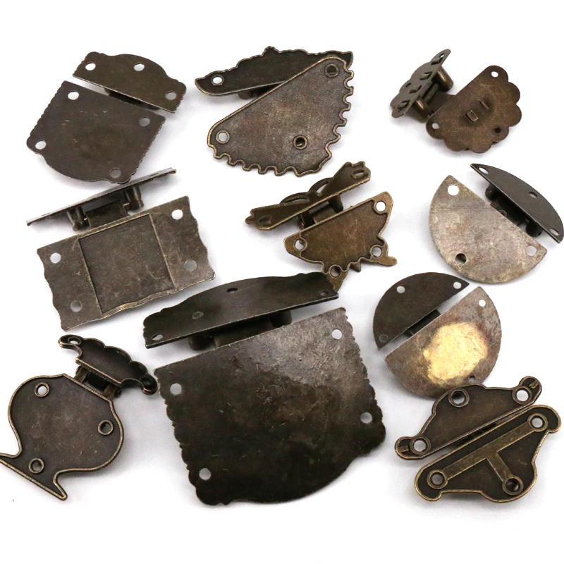 1PC Decorative Antique Bronze Wooden Case hasp Jewelry Gift Box Suitcase Hasp Latch Mini Cabinet Buckle Clasp